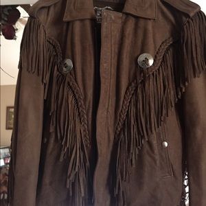 First Motorcycle Fringe Leather Jackets